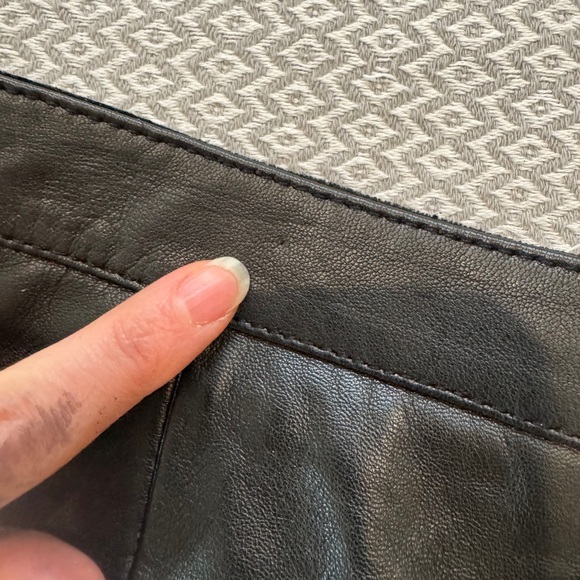 Maje Black leather and suede Pencil Skirt 38 (small) - Picture 15 of 17
